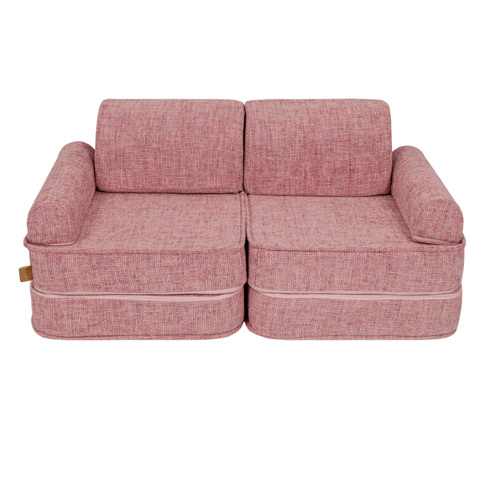 Canapé Medium Modular Sofa for Kids - Tangle Bubblegum Pink en | Decoração Tinitto – Fabrication européenne
