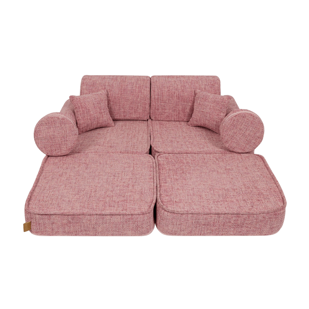 Canapé Medium Modular Sofa for Kids - Tangle Bubblegum Pink en | Decoração Tinitto – Fabrication européenne