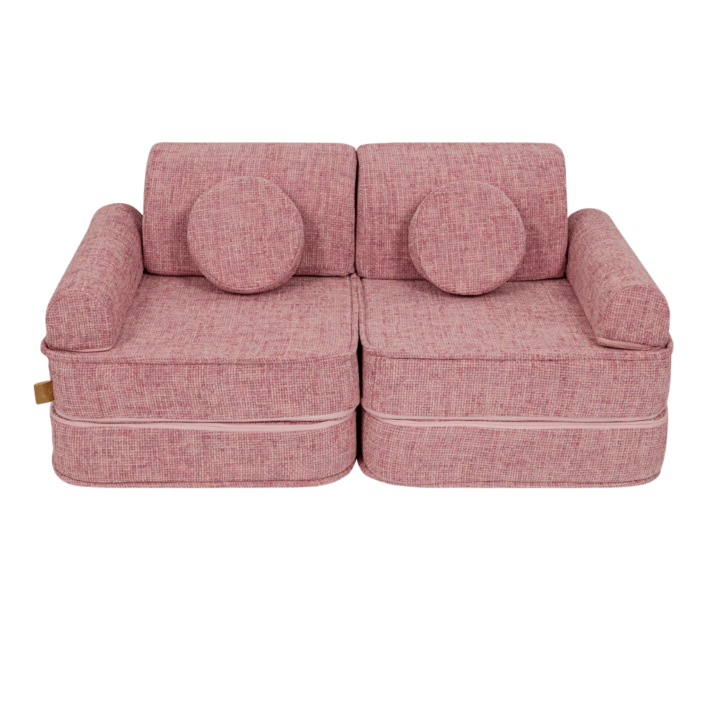 Canapé Medium Modular Sofa for Kids - Tangle Bubblegum Pink en | Decoração Tinitto – Fabrication européenne