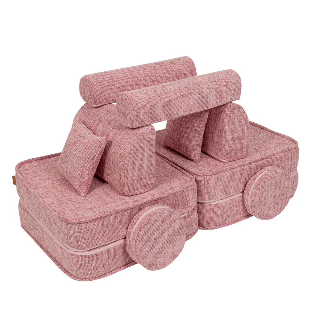 Canapé Medium Modular Sofa for Kids - Tangle Bubblegum Pink en | Decoração Tinitto – Fabrication européenne