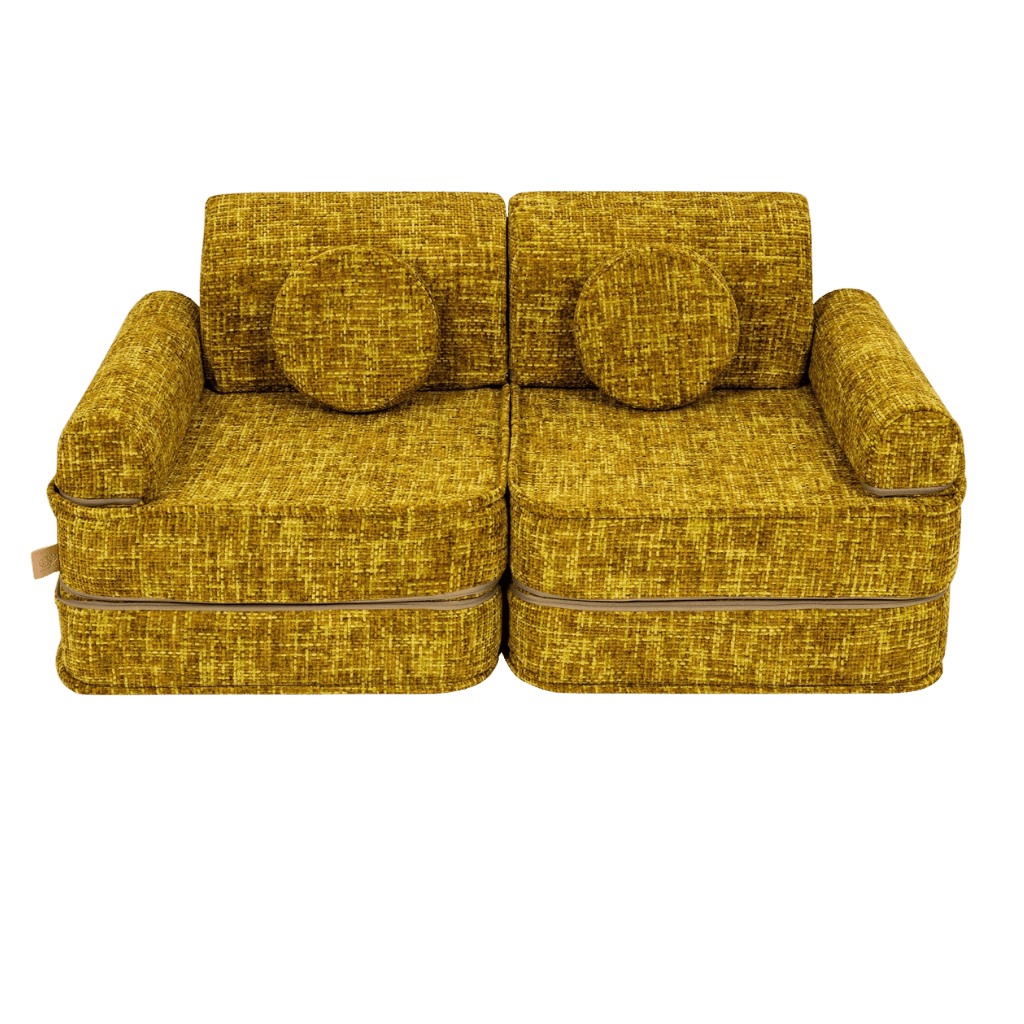 Canapé Medium Modular Sofa for Kids - Tangle Honey Mustard en | Decoração Tinitto – Fabrication européenne