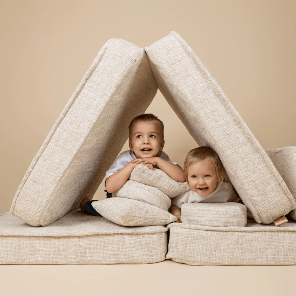 Canapé Medium Modular Sofa for Kids - Tangle Marshmallow Beige en | Decoração Tinitto – Fabrication européenne