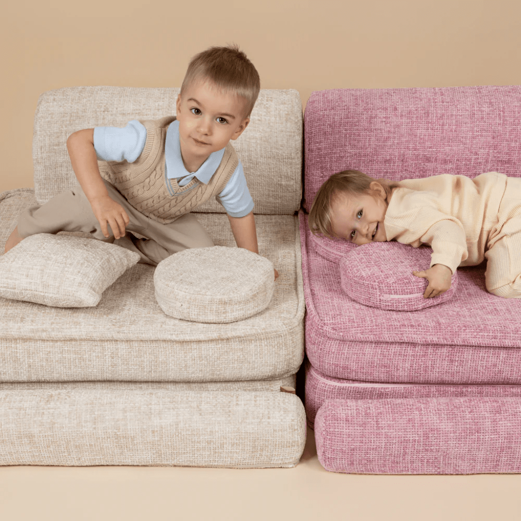 Canapé Medium Modular Sofa for Kids - Tangle Marshmallow Beige en | Decoração Tinitto – Fabrication européenne