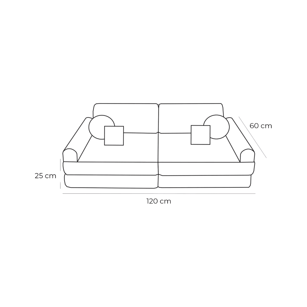 Canapé Medium Modular Sofa for Kids - Tangle Marshmallow Beige en | Decoração Tinitto – Fabrication européenne