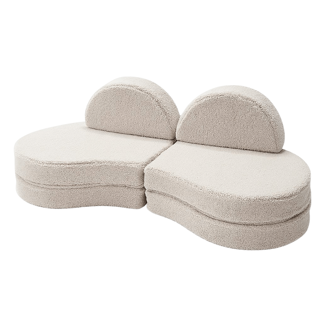 Canapé Modulable Enfant 6 Éléments "Coccolo" - Tissu Doux Light Gray en | Decoração Tinitto – Fabrication européenne