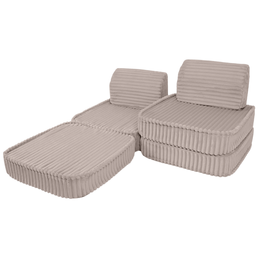 Canapé Modulable Enfant "Basic" 4 Pièces Churros – MeowBaby - Beige en | Conforto Tinitto – Fabrication européenne