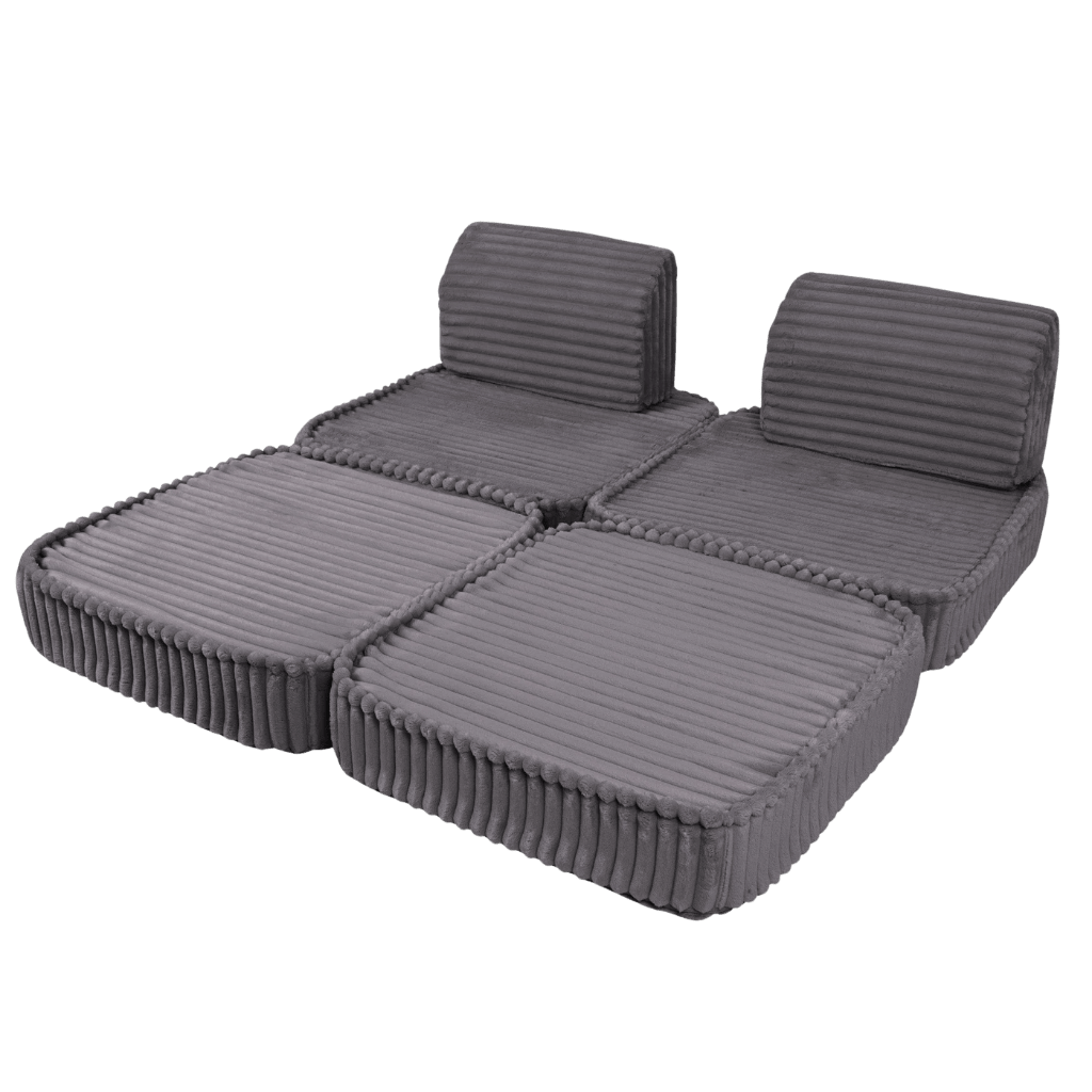 Canapé Modulable Enfant "Basic" 4 Pièces Churros – MeowBaby - Gris jurassique en | Conforto Tinitto – Fabrication européenne