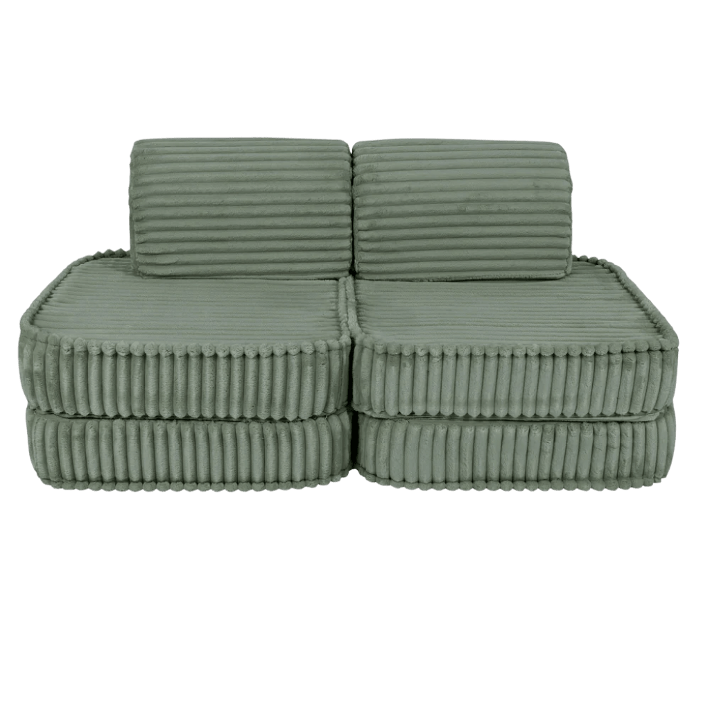 Canapé Modulable Enfant "Basic" 4 Pièces Churros – MeowBaby - Vert sauge en | Conforto Tinitto – Fabrication européenne