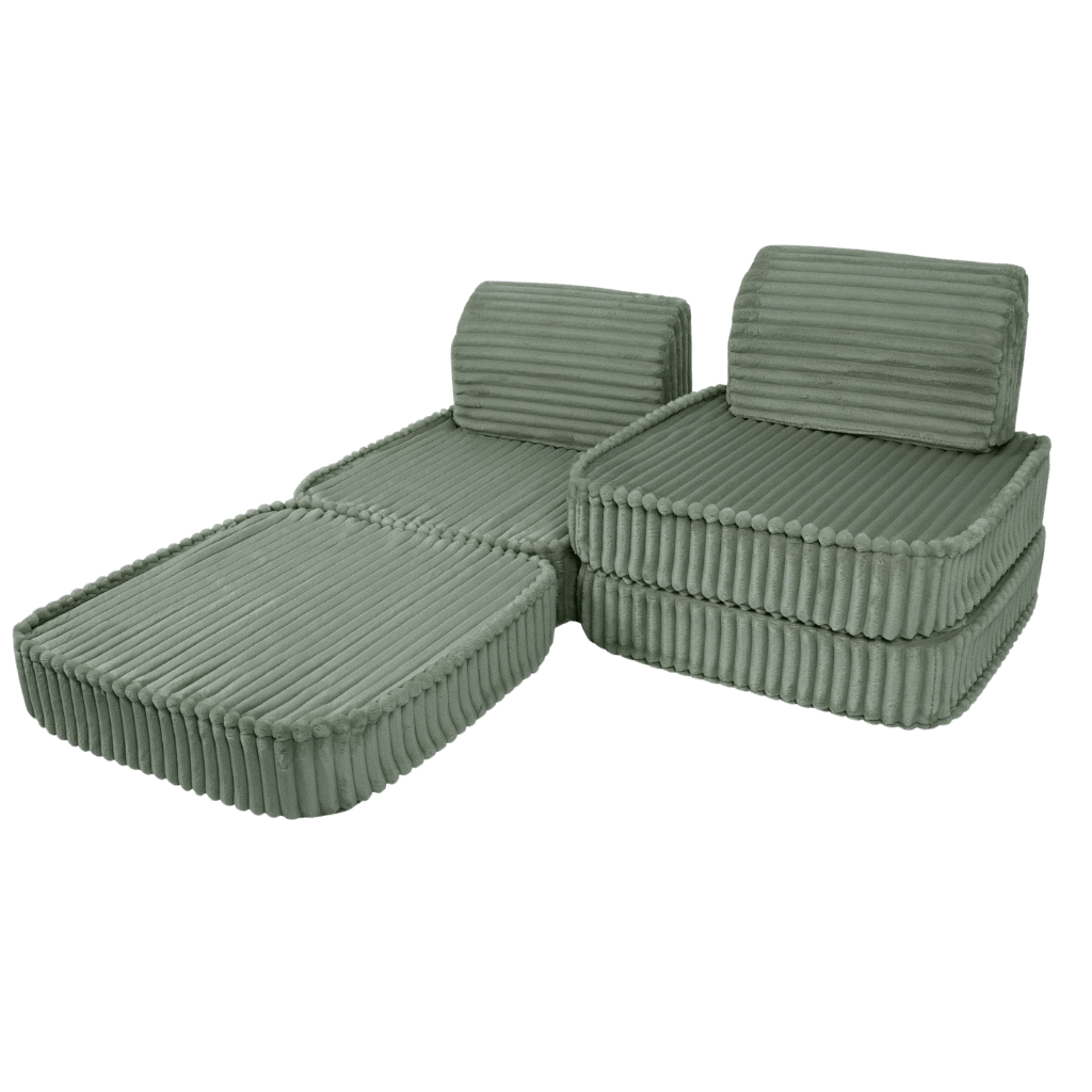 Canapé Modulable Enfant "Basic" 4 Pièces Churros – MeowBaby - Vert sauge en | Conforto Tinitto – Fabrication européenne