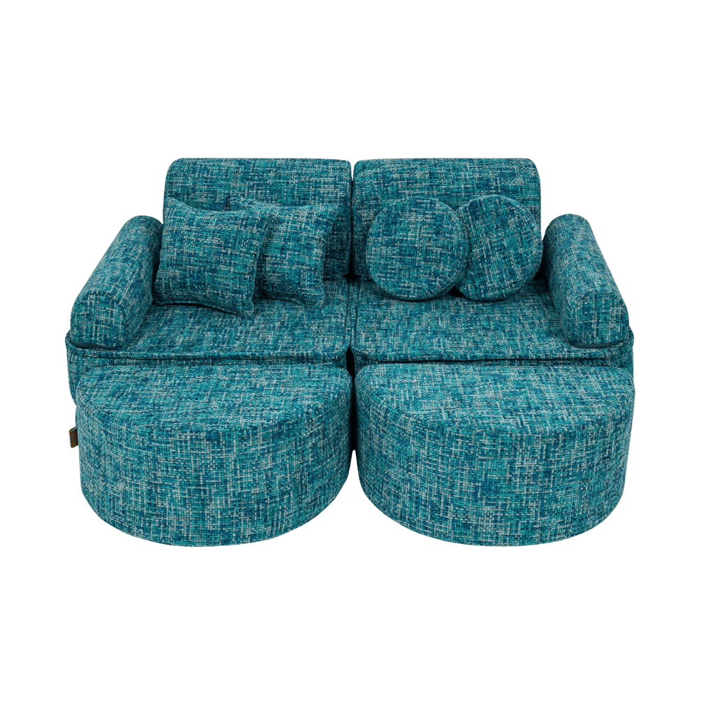 Canapé Modulable Moyen pour Enfants - Tangle Lagoon Blue en | Decoração Tinitto – Fabrication européenne