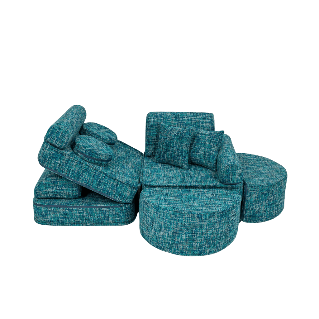 Canapé Modulable Moyen pour Enfants - Tangle Lagoon Blue en | Decoração Tinitto – Fabrication européenne