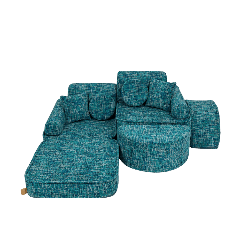 Canapé Modulable Moyen pour Enfants - Tangle Lagoon Blue en | Decoração Tinitto – Fabrication européenne