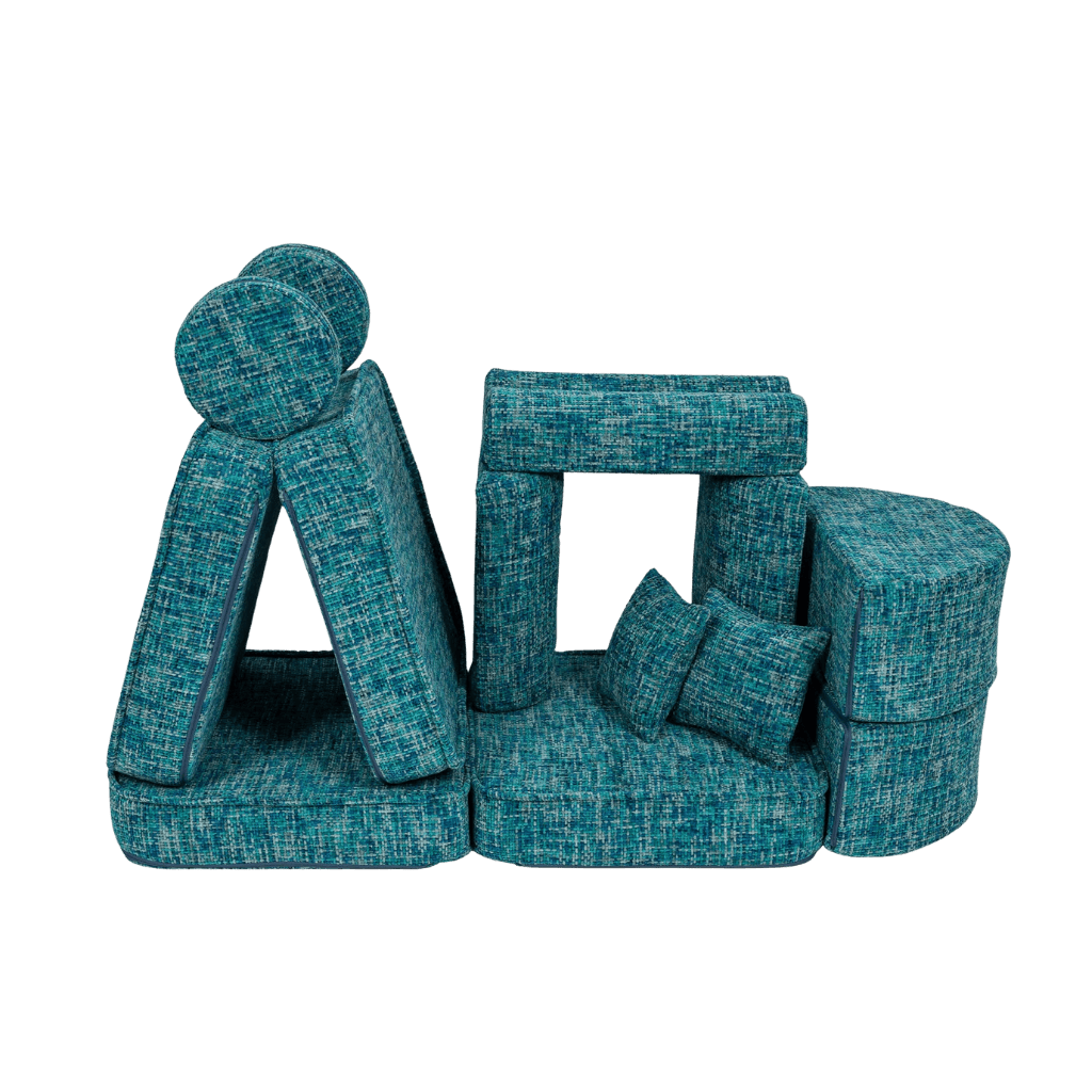 Canapé Modulable Moyen pour Enfants - Tangle Lagoon Blue en | Decoração Tinitto – Fabrication européenne