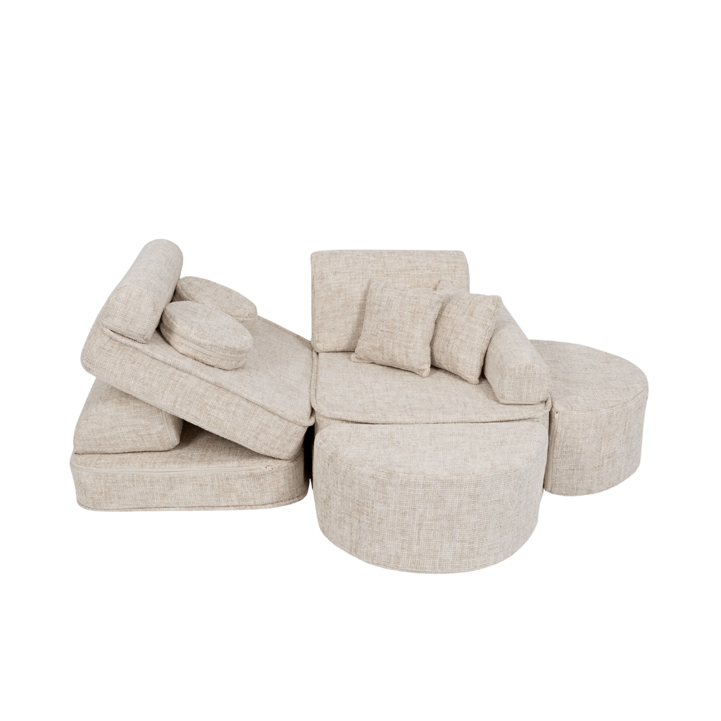 Canapé Modulable Moyen pour Enfants - Tangle Marshmallow Beige en | Decoração Tinitto – Fabrication européenne