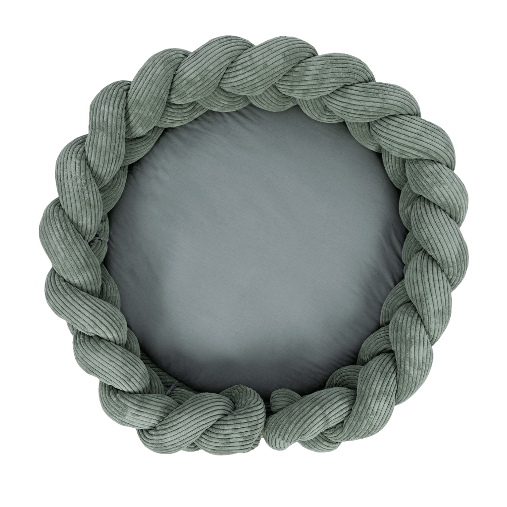 Cocon Bébé Évolutif 3 - en - 1 avec Tresse Amovible Aesthetic – Vert olive en | Conforto Tinitto – Fabrication européenne