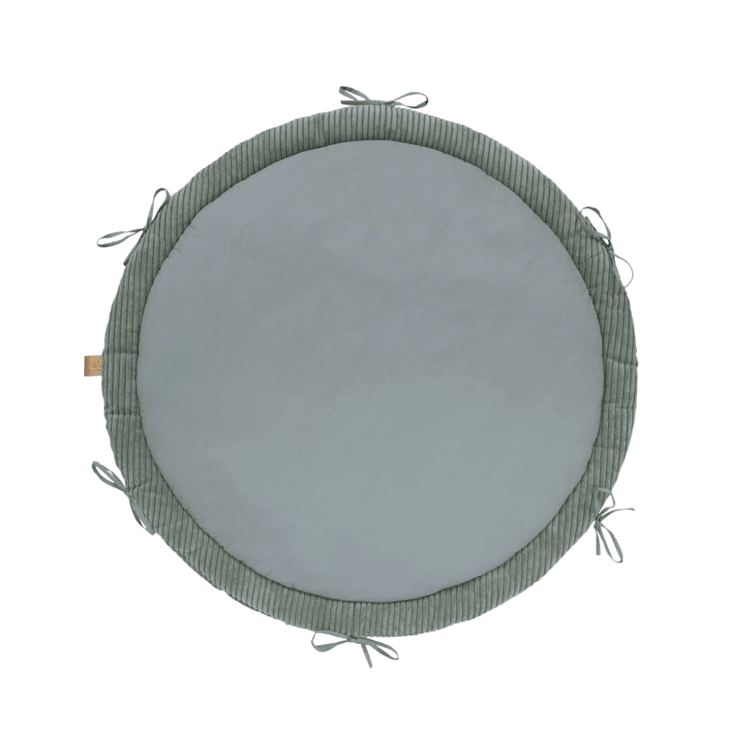 Cocon Bébé Olive 3 - en - 1 – Tapis d’Éveil & Tour de Lit Tressé en DarkGray | Conforto Tinitto – Fabrication européenne