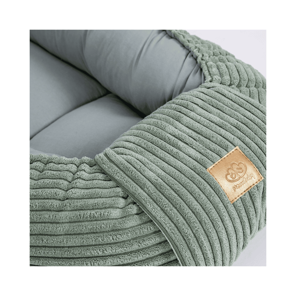 Cocon de Sommeil Bébé Luxe - Olive Green en | Conforto Tinitto – Fabrication européenne
