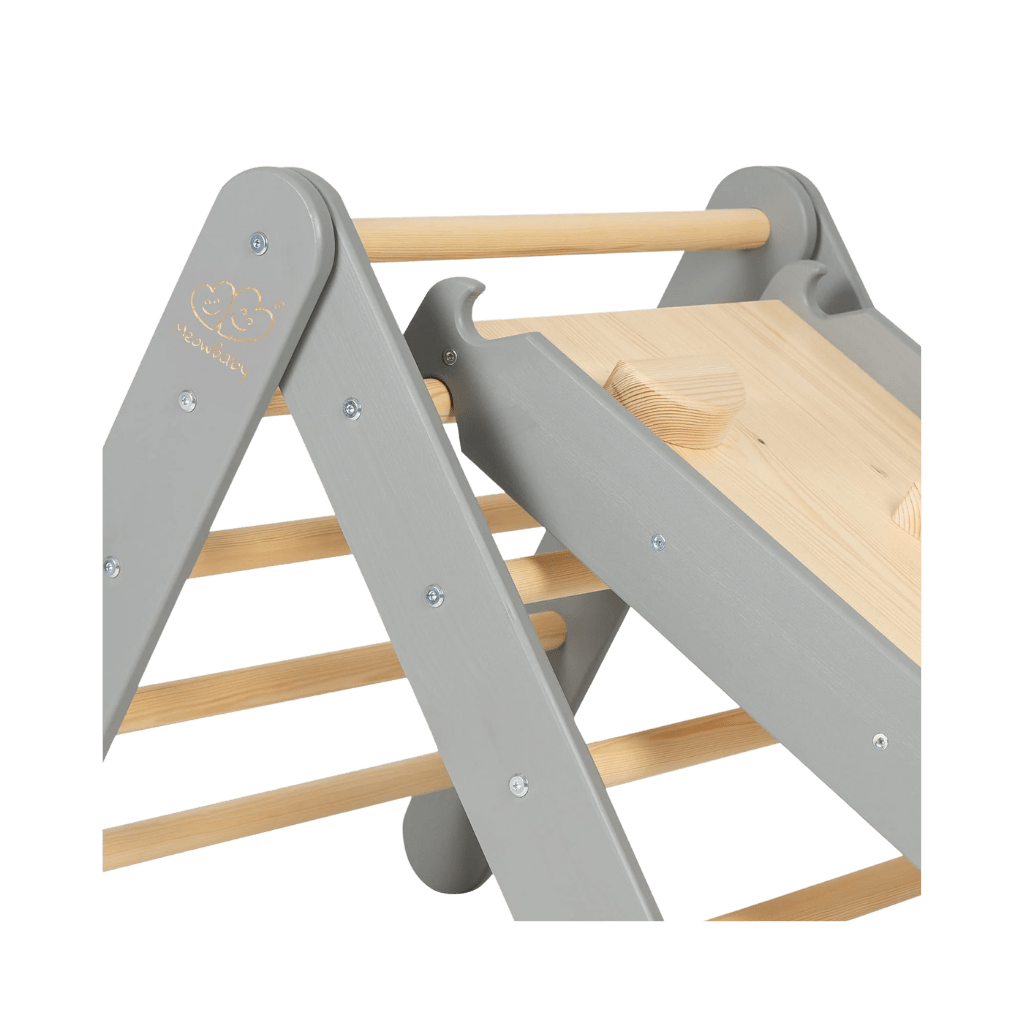 Scala Pikler con scivolo - Parete da arrampicata - Grigio | Motricidade Tinitto – Prodotto in Europa