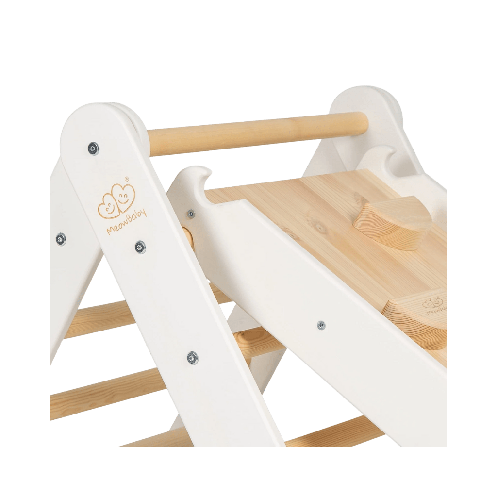 Scala Pikler con scivolo - Parete da arrampicata - Bianco | Motricidade Tinitto – Prodotto in Europa