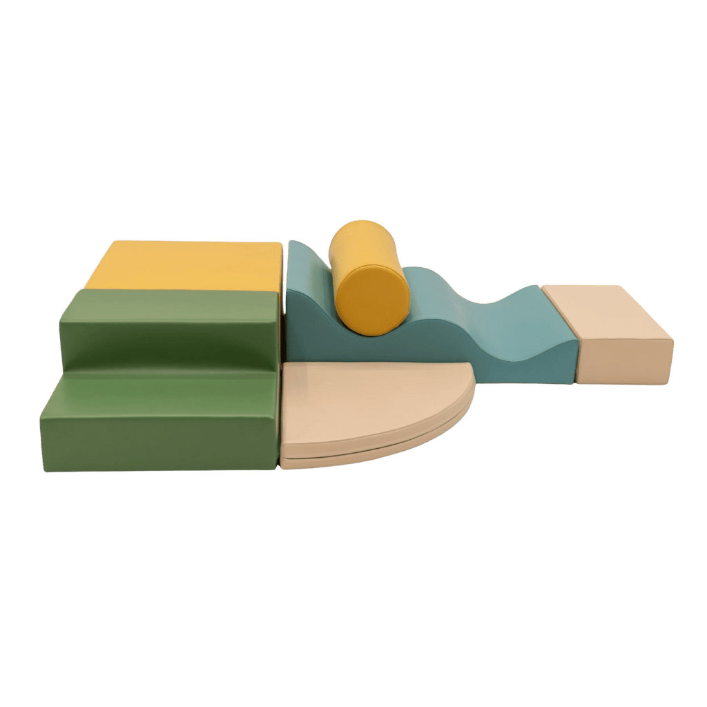 Ensemble de 6 blocs de mousse Soft Play - Pastel Turquoise en | Motricidade Tinitto – Fabrication européenne