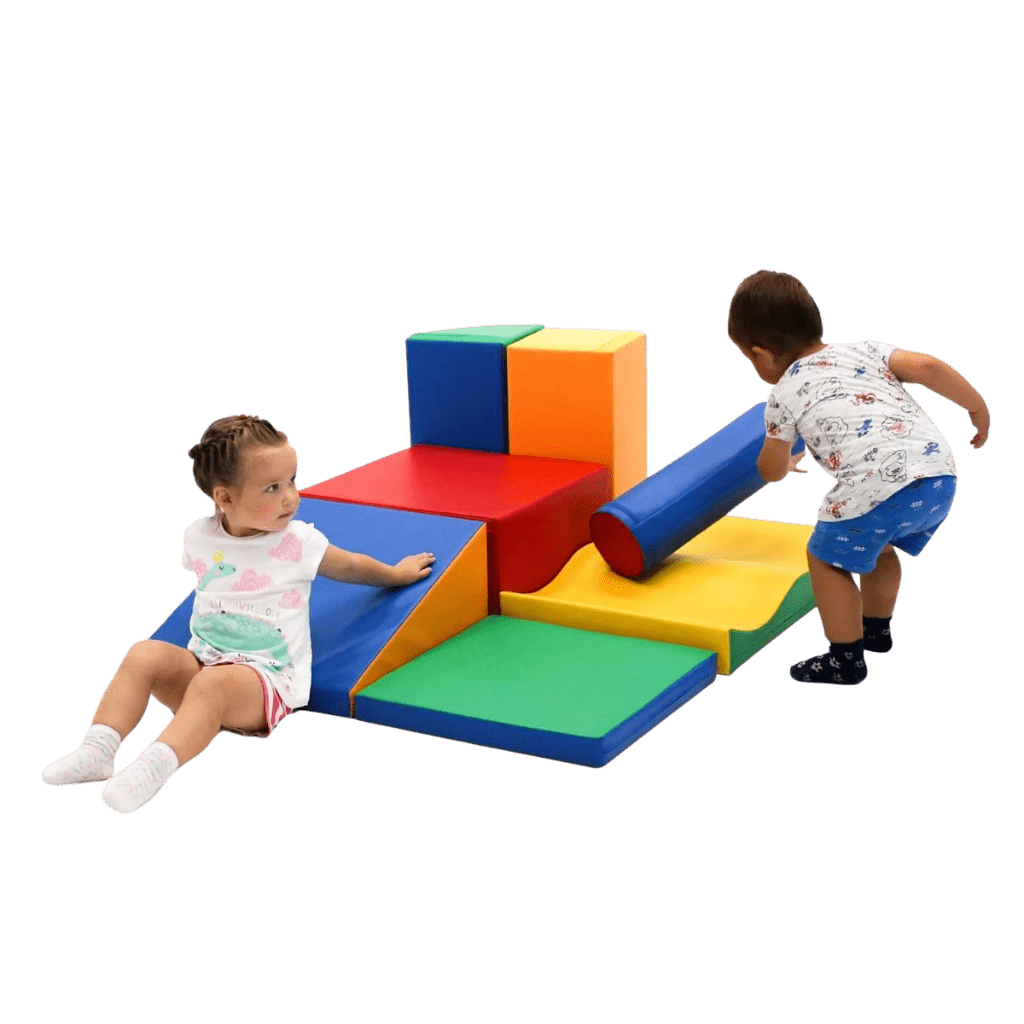 Ensemble de 7 blocs de mousse Soft Play - Rainbow en | Motricidade Tinitto – Fabrication européenne