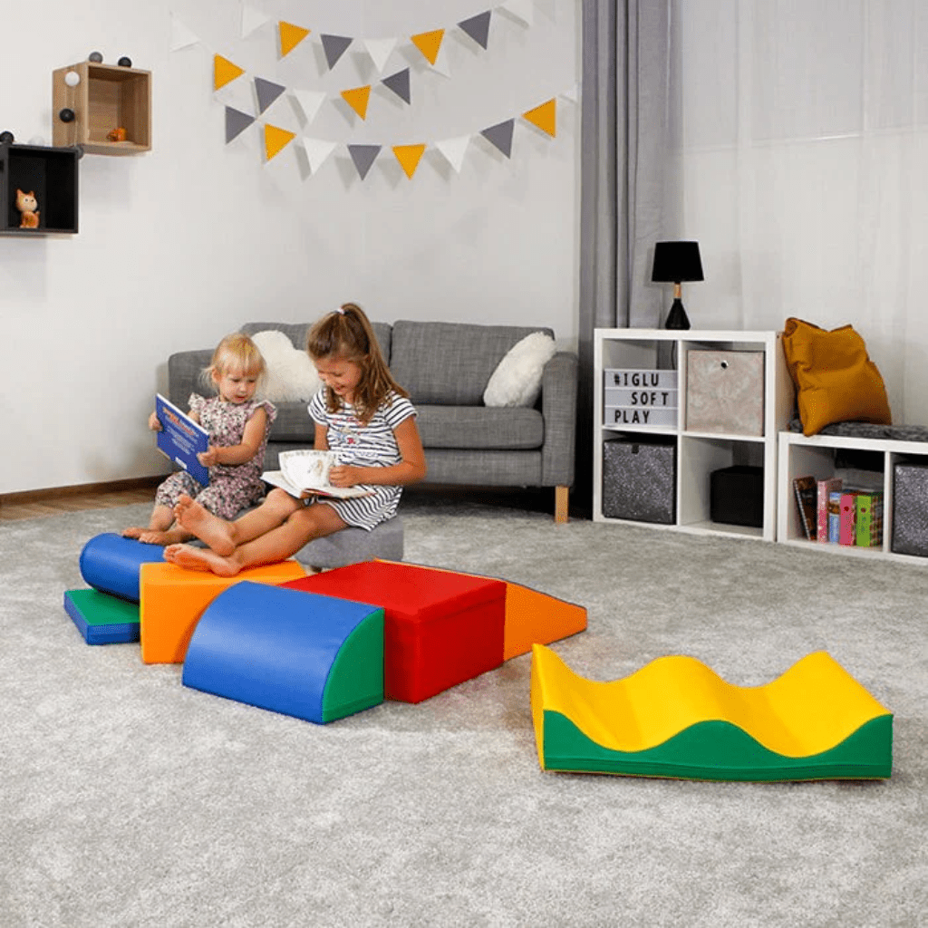 Ensemble de 7 blocs de mousse Soft Play - Rainbow en | Motricidade Tinitto – Fabrication européenne