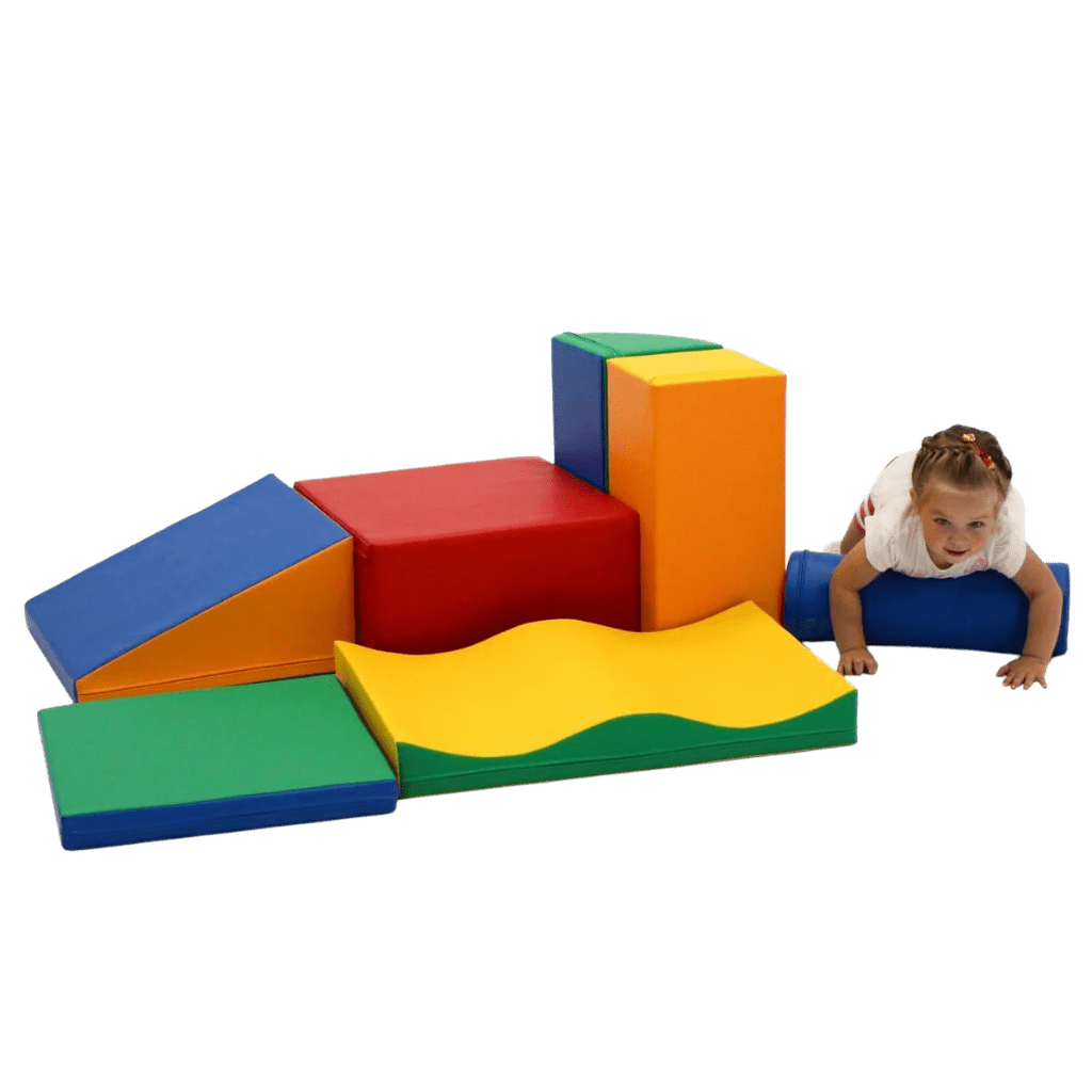 Ensemble de 7 blocs de mousse Soft Play - Rainbow en | Motricidade Tinitto – Fabrication européenne
