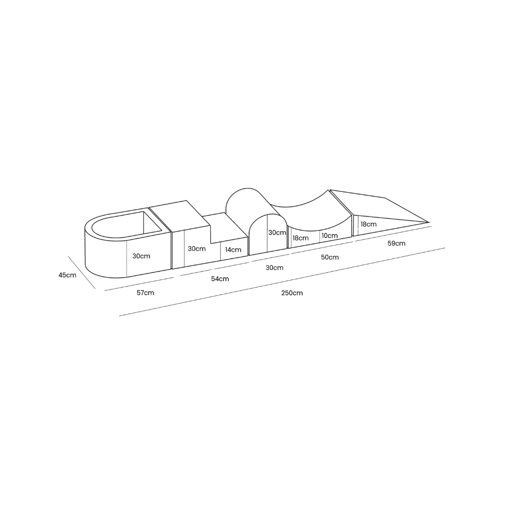 Ensemble de jeu avec petite piscine à balles - Brown & White Pearl en | Motricidade Tinitto – Fabrication européenne
