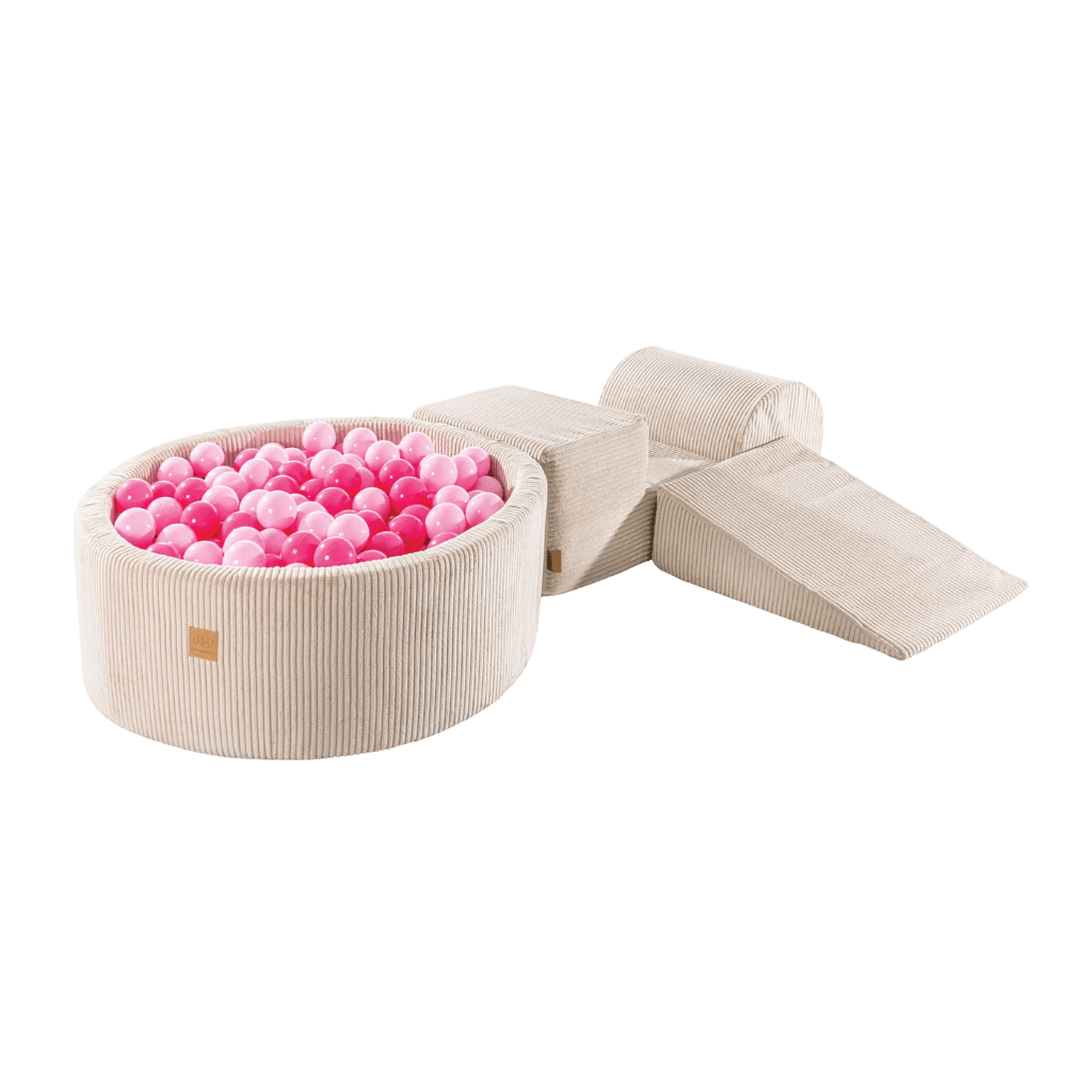 Ensemble de Jeu avec Piscine à Balles - Ecru & Pink en | Motricidade Tinitto – Fabrication européenne