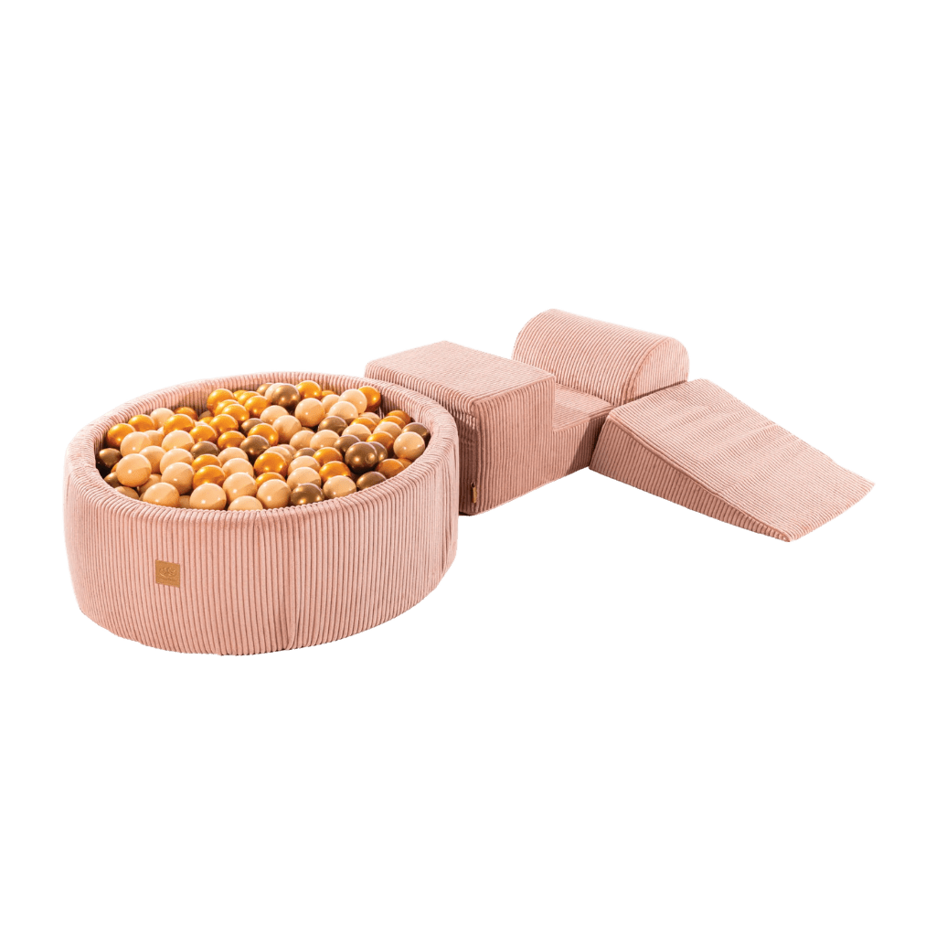Ensemble de Jeu avec Piscine à Balles - Pink, Beige & Gold en | Motricidade Tinitto – Fabrication européenne