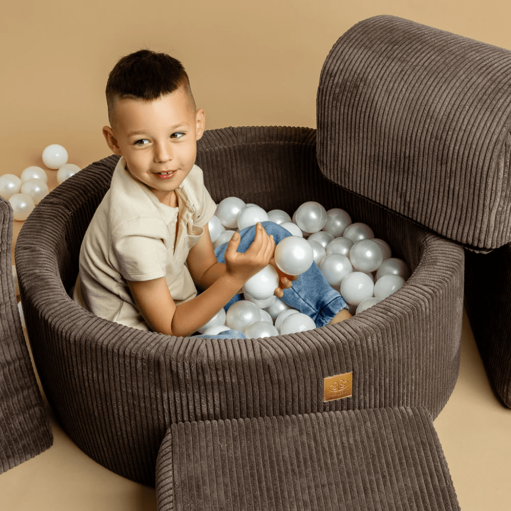 Ensemble de Jeu avec Piscine à Balles - Turquoise & White Pearl en | Motricidade Tinitto – Fabrication européenne