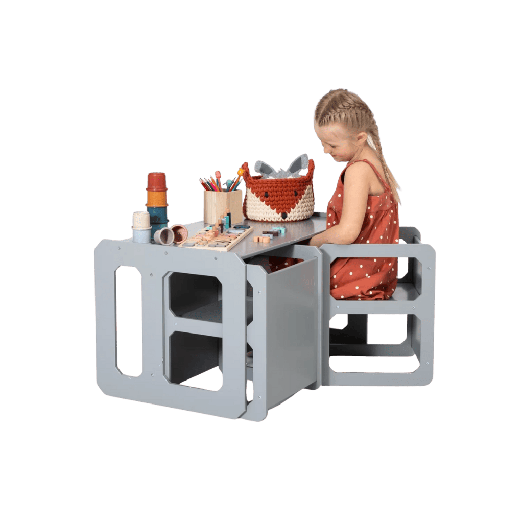 Montessori Weaning Table and Chair Set - 2 Lacquered Chairs | Decoração Tinitto – Made in Europe