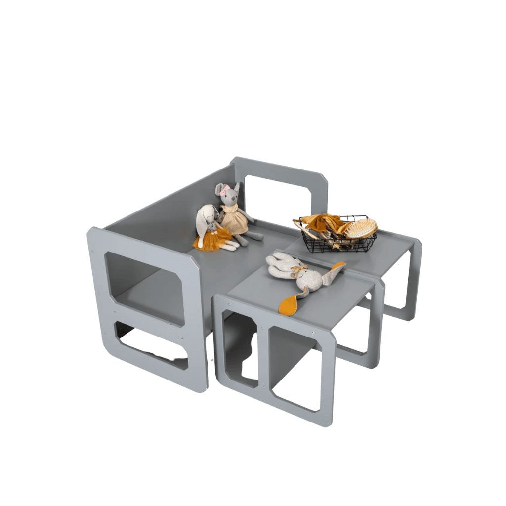 Montessori Weaning Table and Chair Set - 2 Lacquered Chairs | Decoração Tinitto – Made in Europe