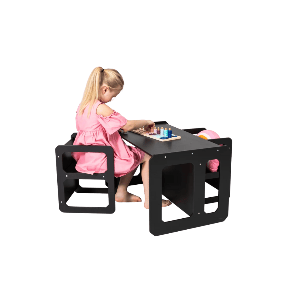 Montessori Weaning Table and Chair Set - 2 Lacquered Chairs | Decoração Tinitto – Made in Europe