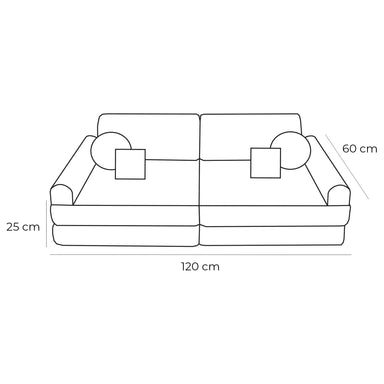 Indoor/Outdoor Outzy Pocket Sofa For Children - Clay Taupe