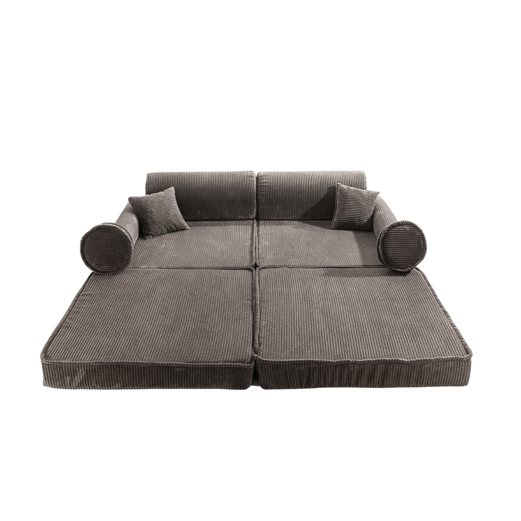 Grand Canapé Modulable pour Enfants Velours Côtelé - Brown en | Conforto Tinitto – Fabrication européenne