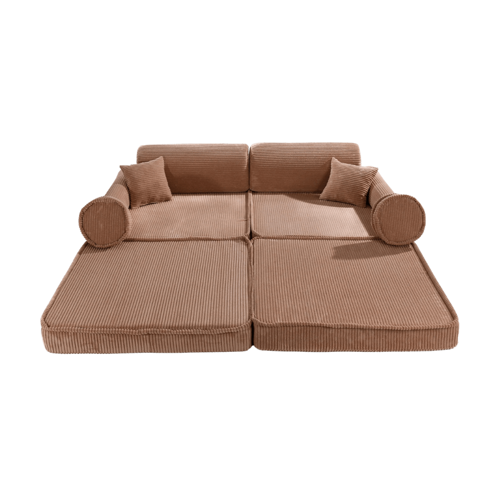 Large Modular Sofa for Children Corduroy - Powder Pink by | Conforto Tinitto – Made in Europe