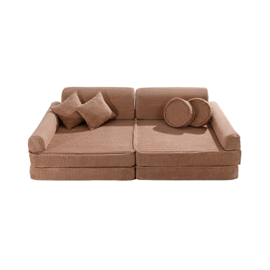 Large Modular Sofa for Children Corduroy - Powder Pink by | Conforto Tinitto – Made in Europe