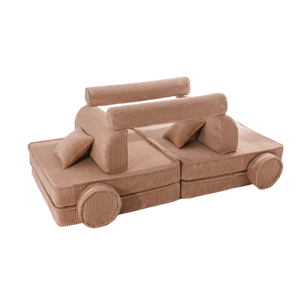 Large Modular Sofa for Children Corduroy - Powder Pink by | Conforto Tinitto – Made in Europe