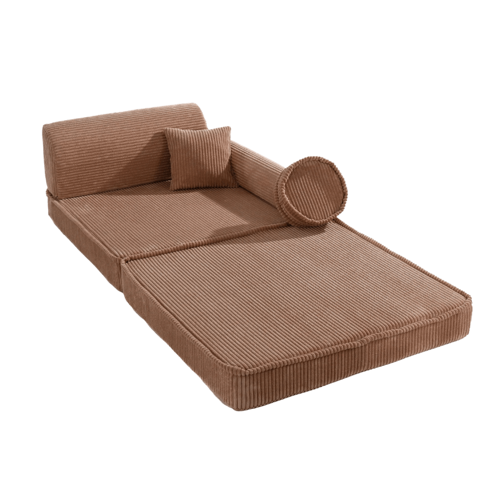 Large Modular Sofa for Children Corduroy - Powder Pink by | Conforto Tinitto – Made in Europe