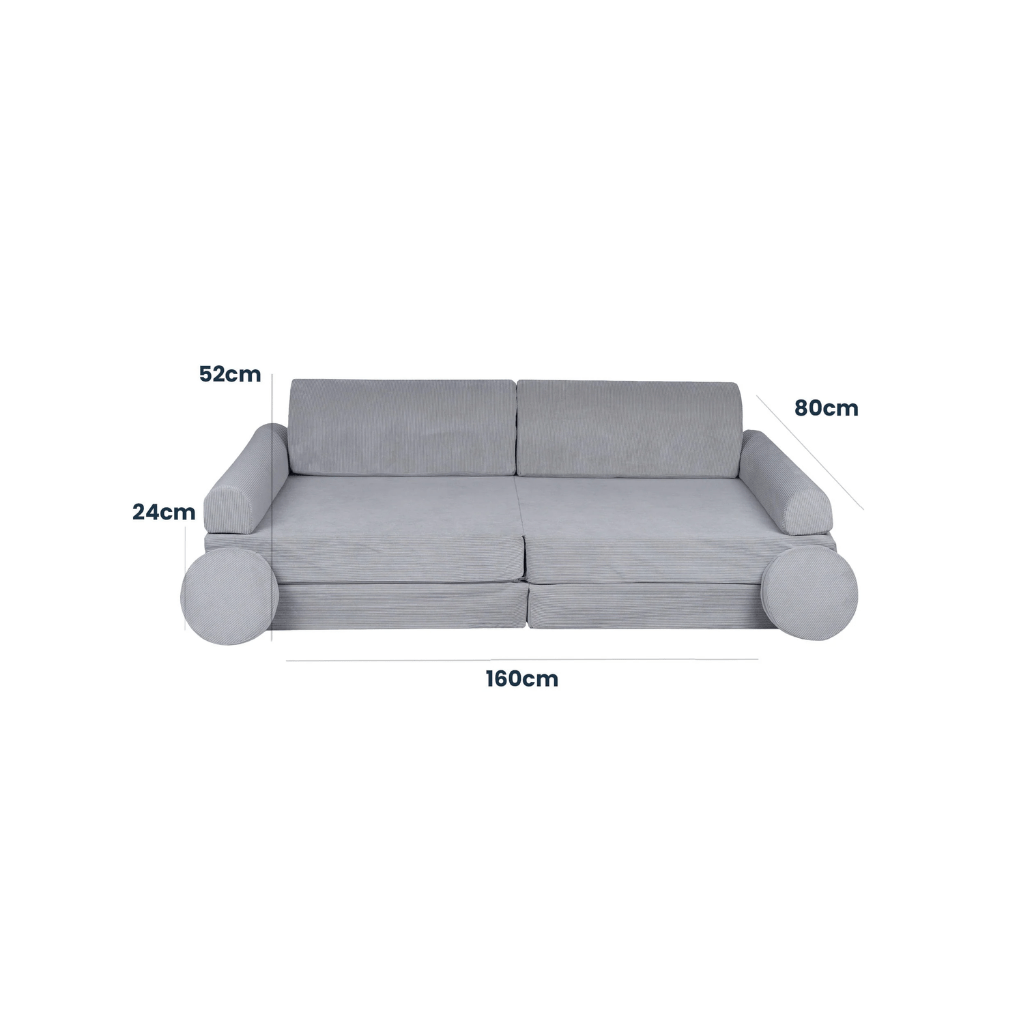 Grand Canapé Slimcord Premium - Gray en | Decoração Tinitto – Fabrication européenne