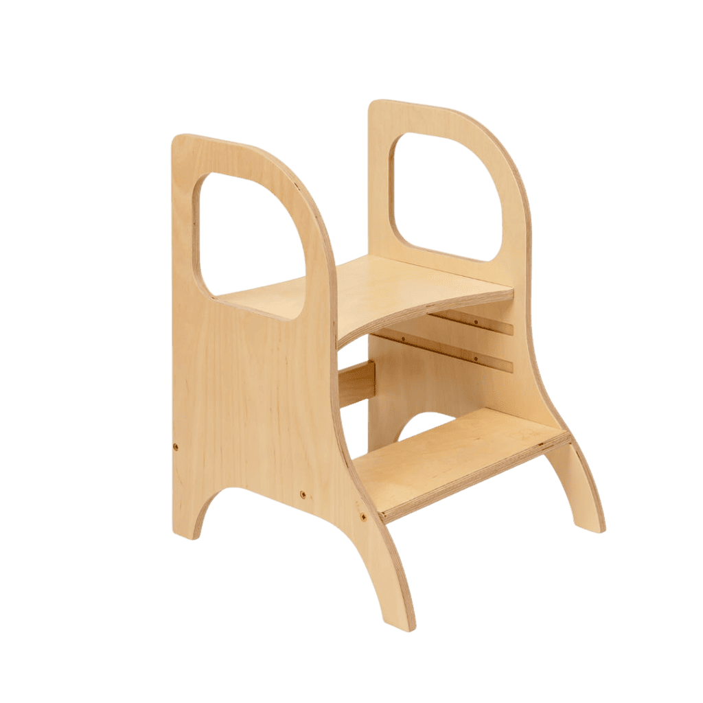 Marchepied Évolutif Enfant MIIMO® en BurlyWood | Motricidade Tinitto – Fabrication européenne