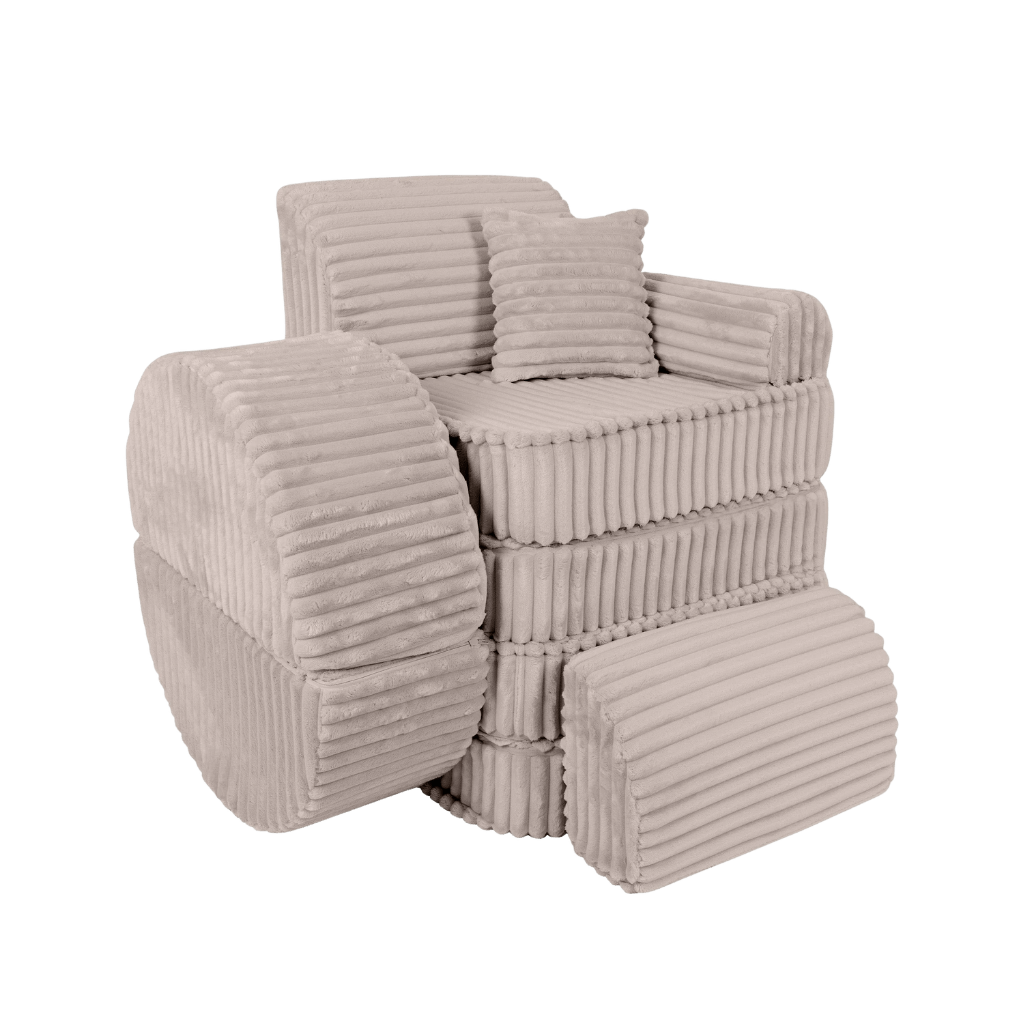 Medium Modular Sofa for Kids - Churros Beige en | Decoração Tinitto – Fabrication européenne
