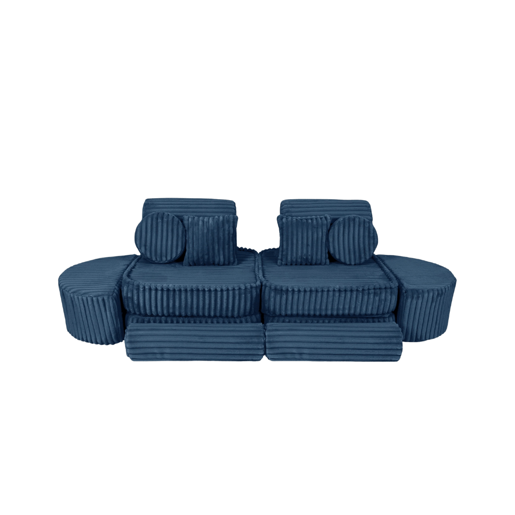 Medium Modular Sofa for Kids - Churros Blue en | Decoração Tinitto – Fabrication européenne