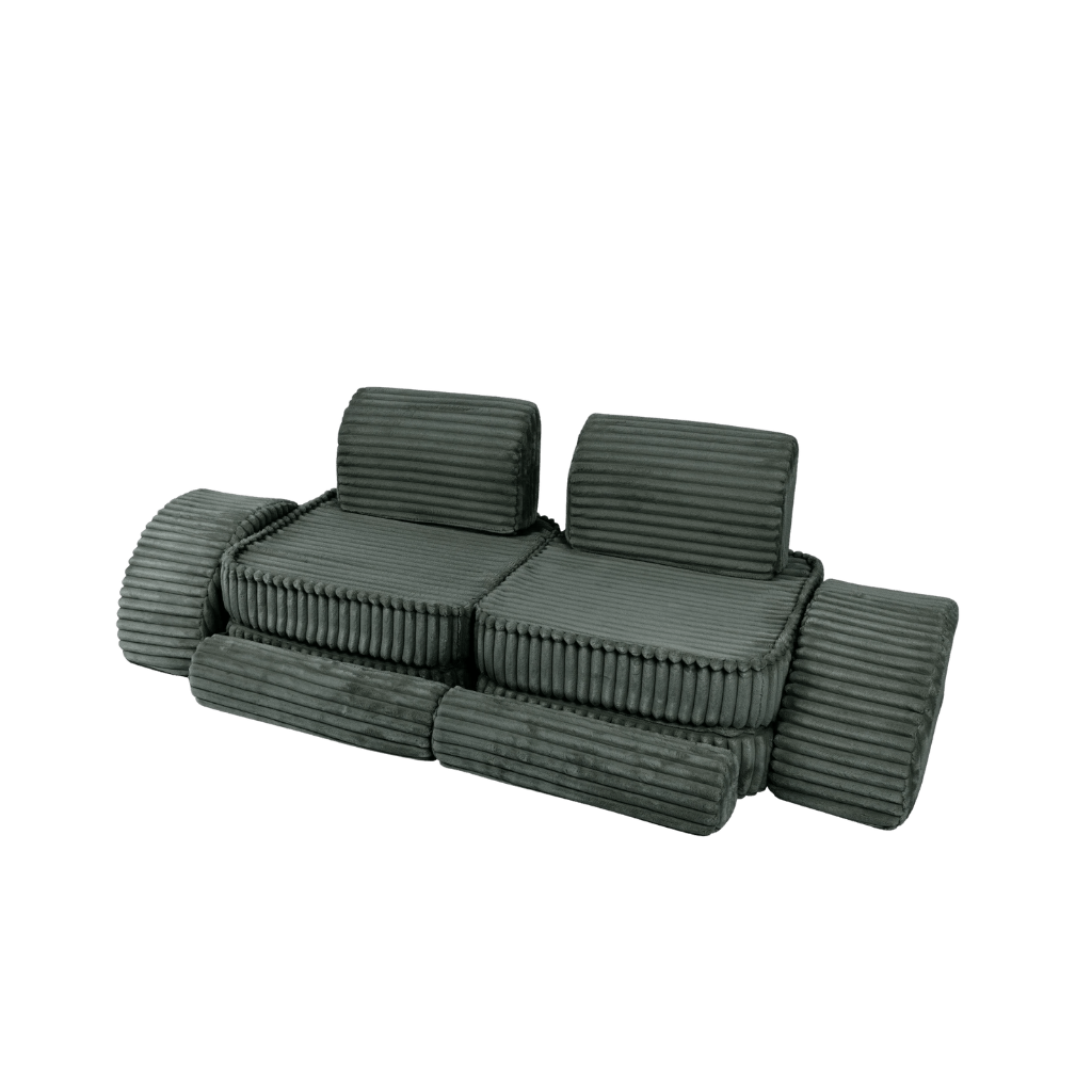 Medium Modular Sofa for Kids - Churros Forest Green en | Decoração Tinitto – Fabrication européenne