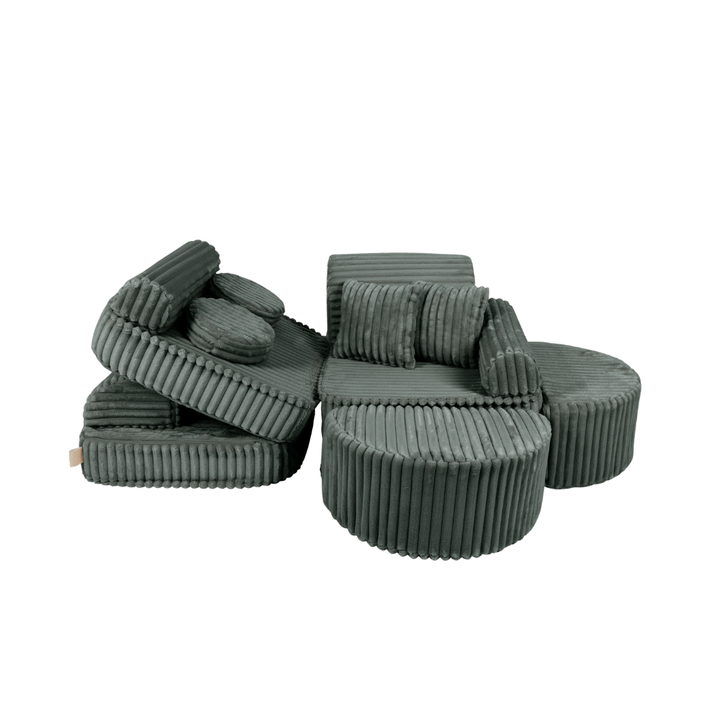 Medium Modular Sofa for Kids - Churros Forest Green en | Decoração Tinitto – Fabrication européenne