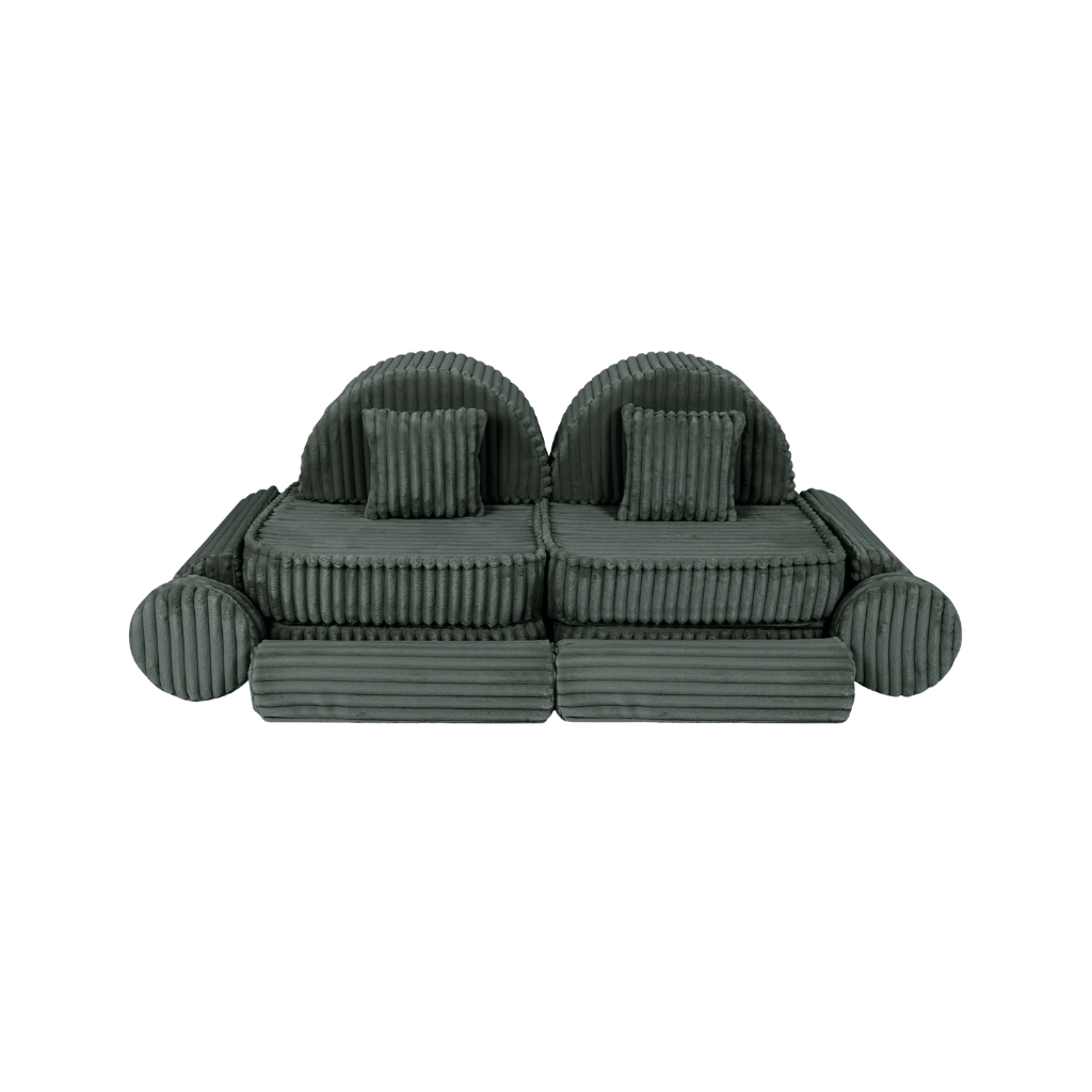 Medium Modular Sofa for Kids - Churros Forest Green en | Decoração Tinitto – Fabrication européenne