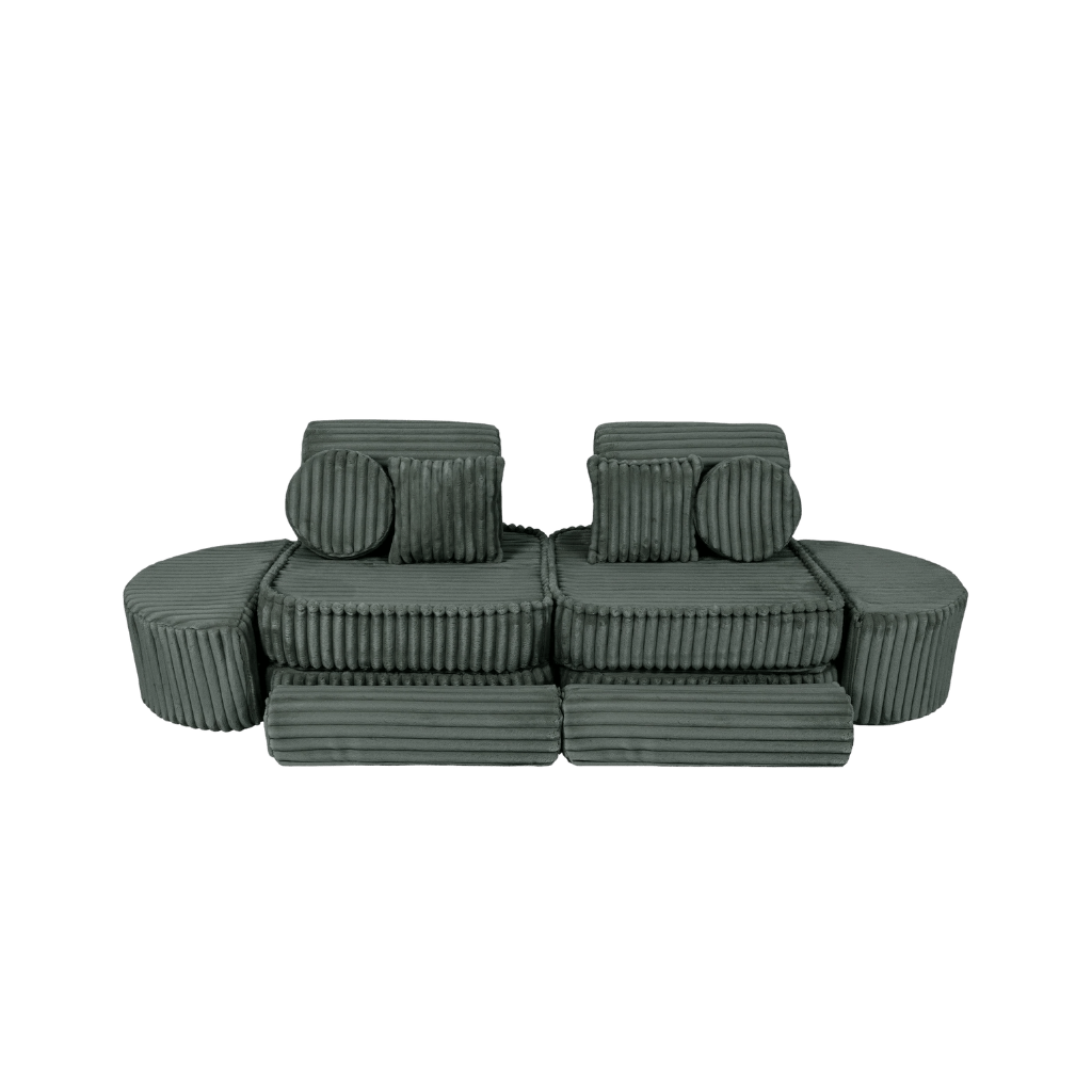 Medium Modular Sofa for Kids - Churros Forest Green en | Decoração Tinitto – Fabrication européenne