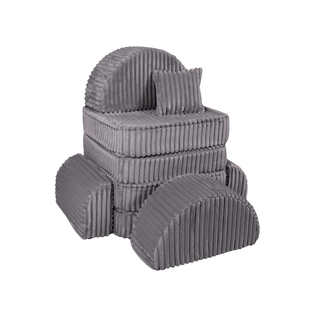 Medium Modular Sofa for Kids - Churros Jurassic Grey en | Decoração Tinitto – Fabrication européenne