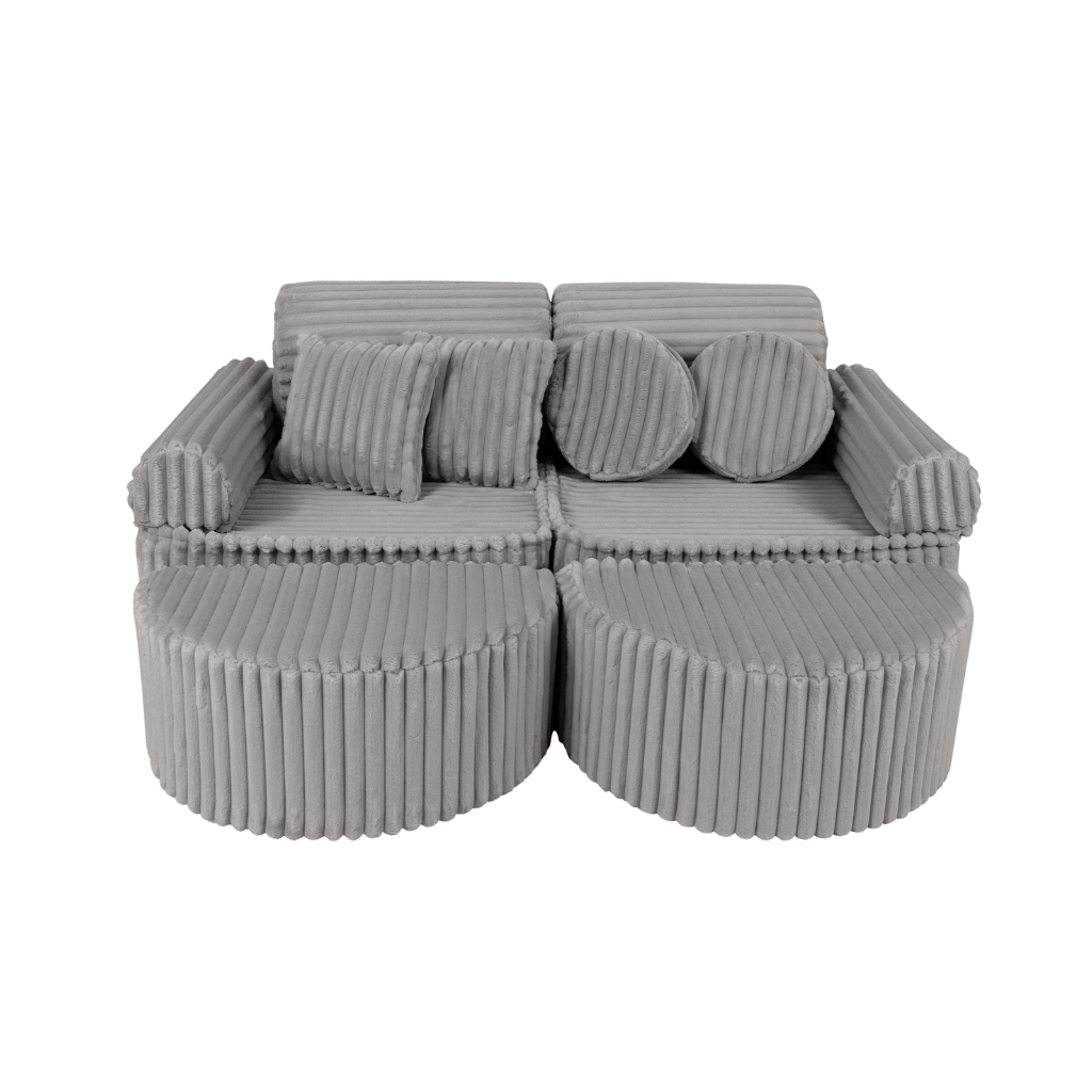 Medium Modular Sofa for Kids - Churros Moon Grey en | Decoração Tinitto – Fabrication européenne